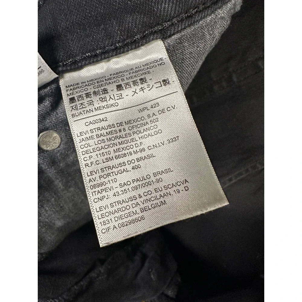 Levi's 541 Athletic Fit Jeans Men's Size 42x30 Black Denim Cotton Blend‎ Pants